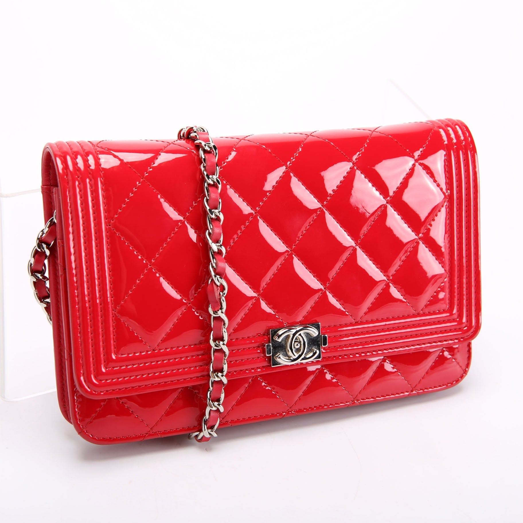 Wallet On Chain Boy Patent Red