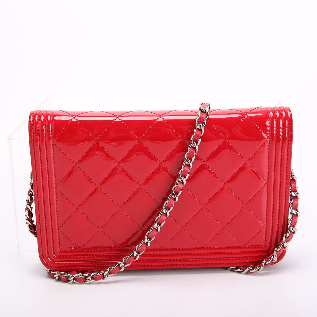 Wallet On Chain Boy Patent Red