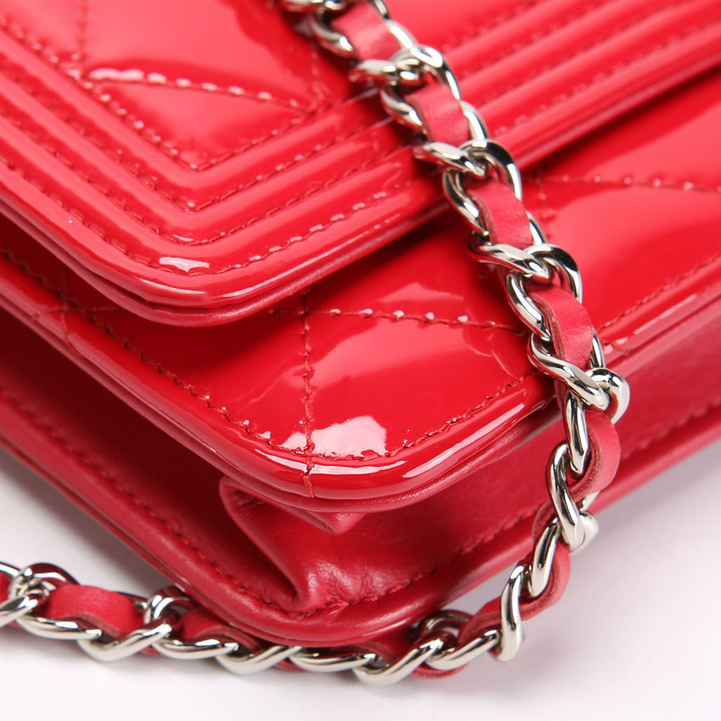 Wallet On Chain Boy Patent Red