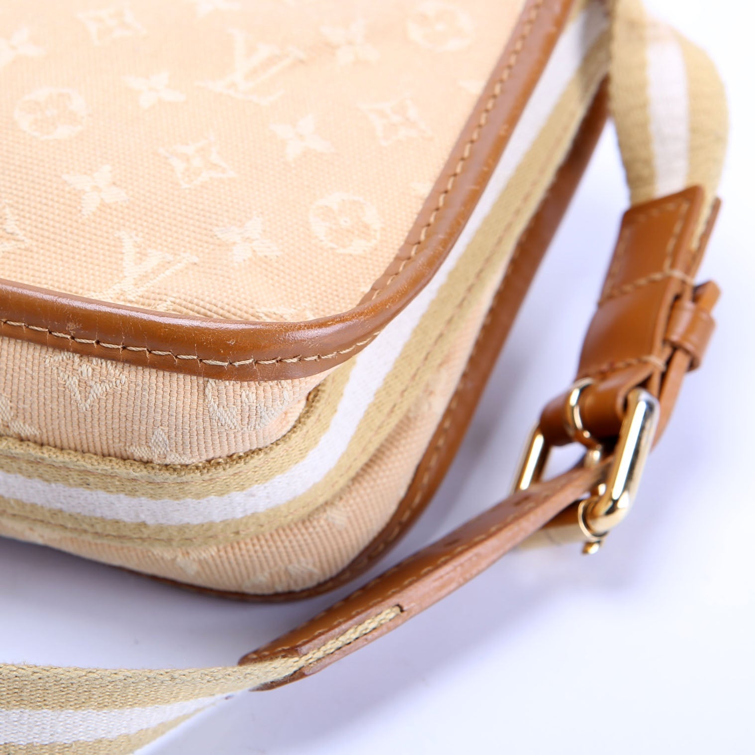 Pochette Kathleen Mini Lin Monogram Tan