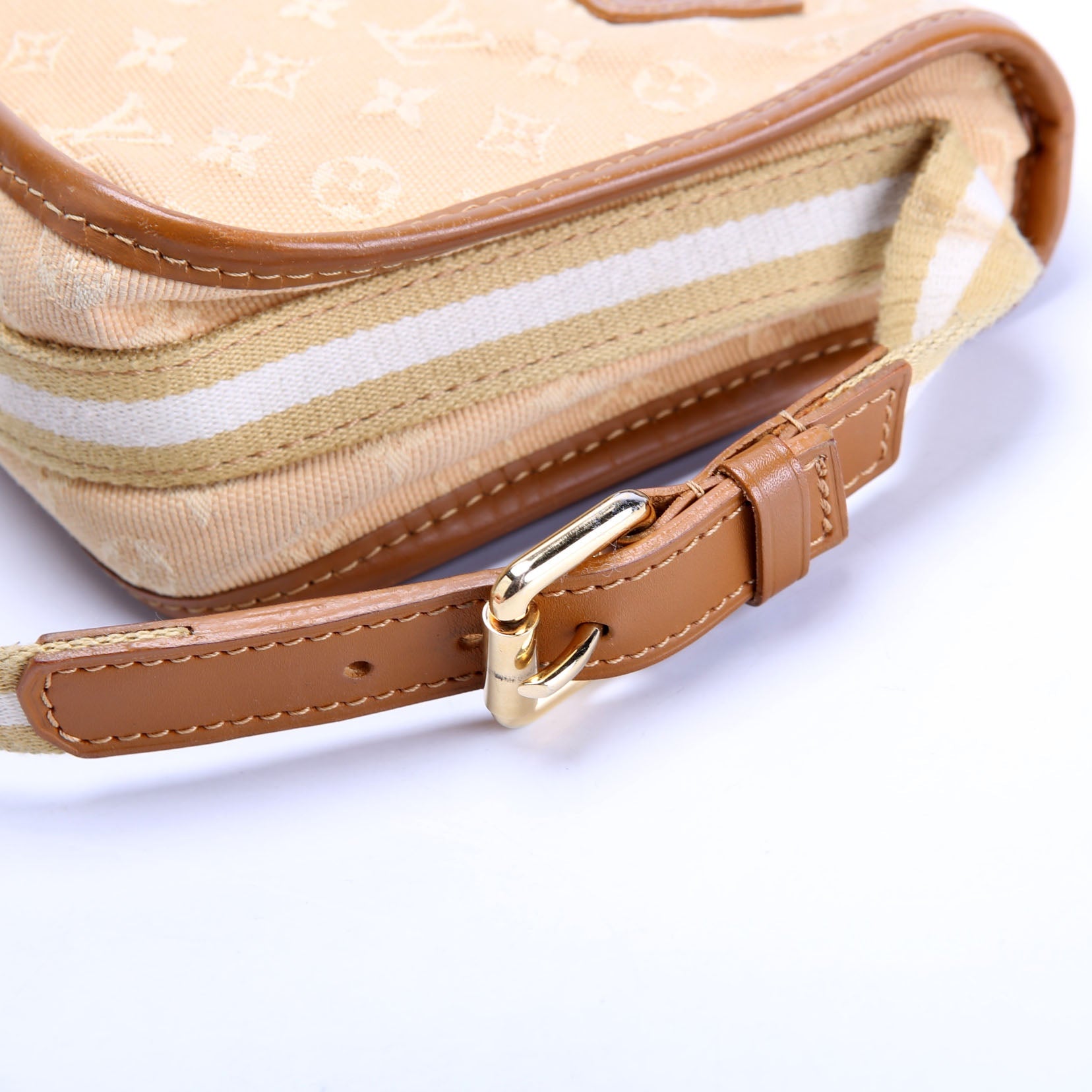 Pochette Kathleen Mini Lin Monogram Tan