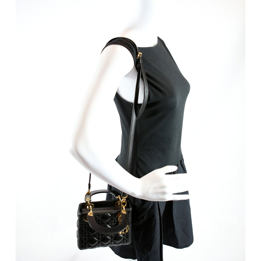 Lady Dior Mini Lambskin Black