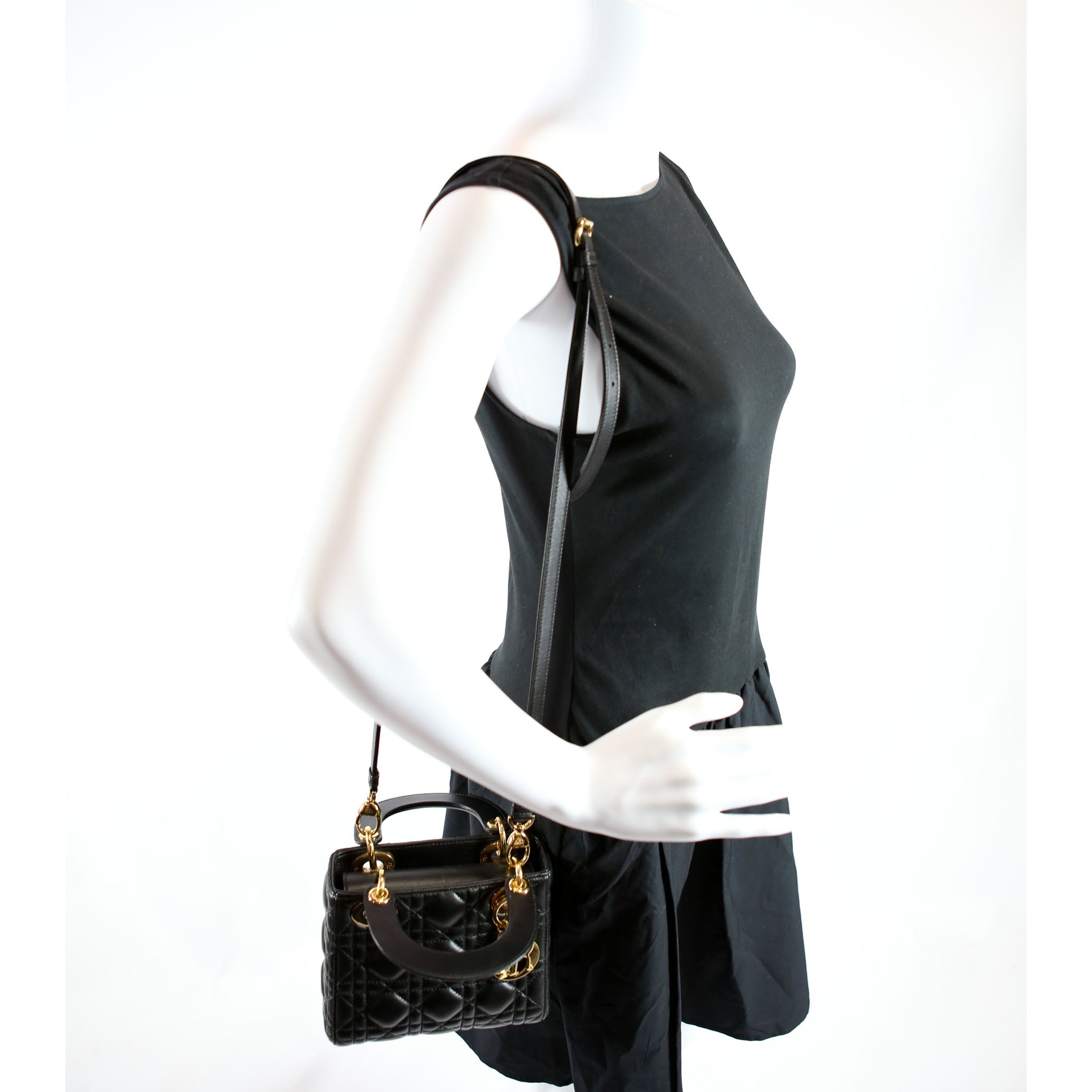 Lady Dior Mini Lambskin Black