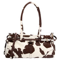 1BA426 Bonnie Medium Calfskin Hair Shoulder Brown/White