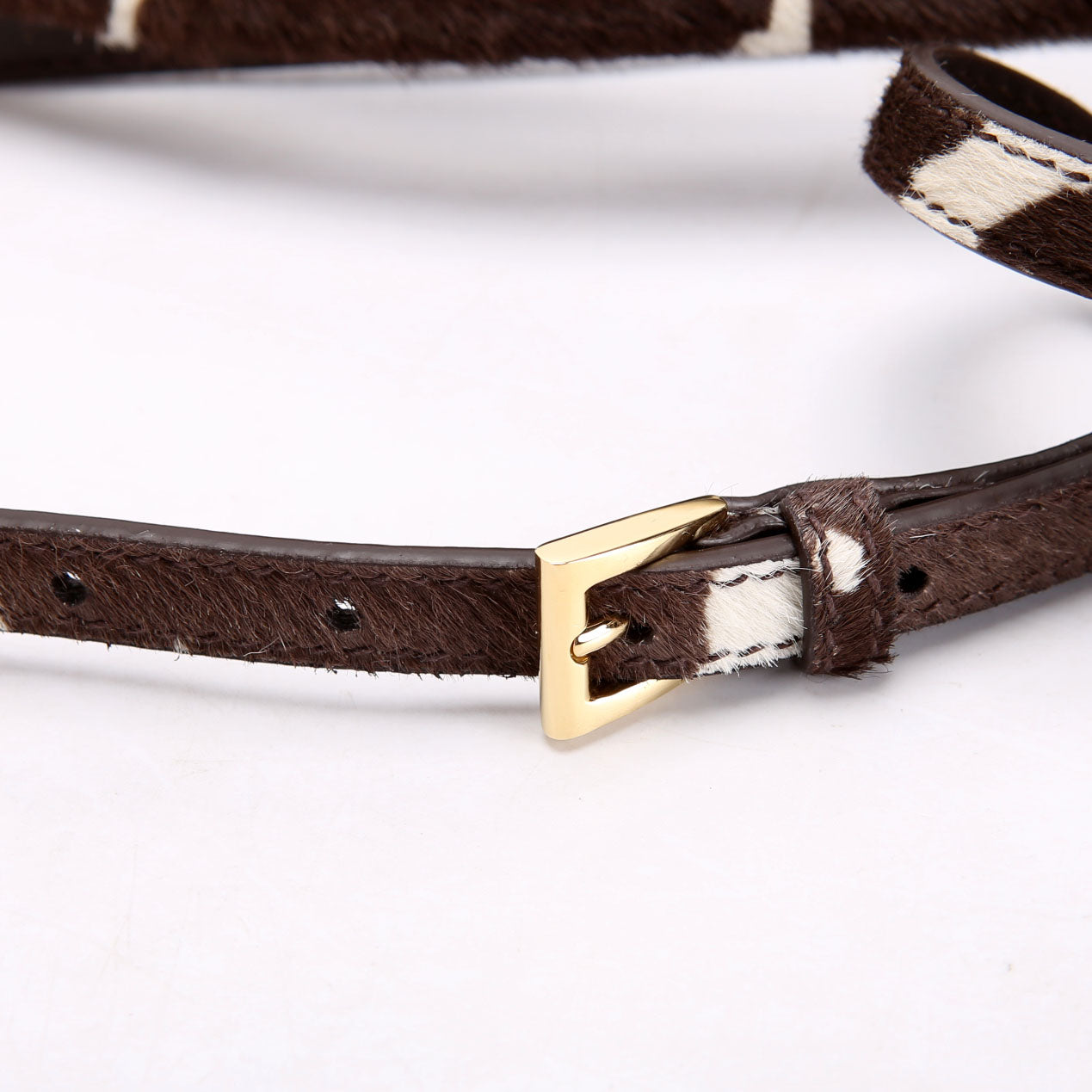 1BA426 Bonnie Medium Calfskin Hair Shoulder Brown/White