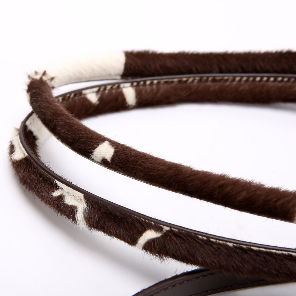 1BA426 Bonnie Medium Calfskin Hair Shoulder Brown/White