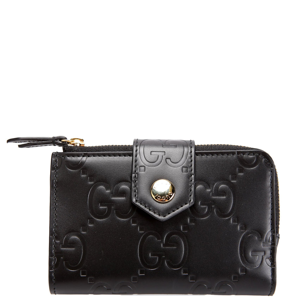 790131 Jumbo GG Leather Medium Bifold Wallet Black