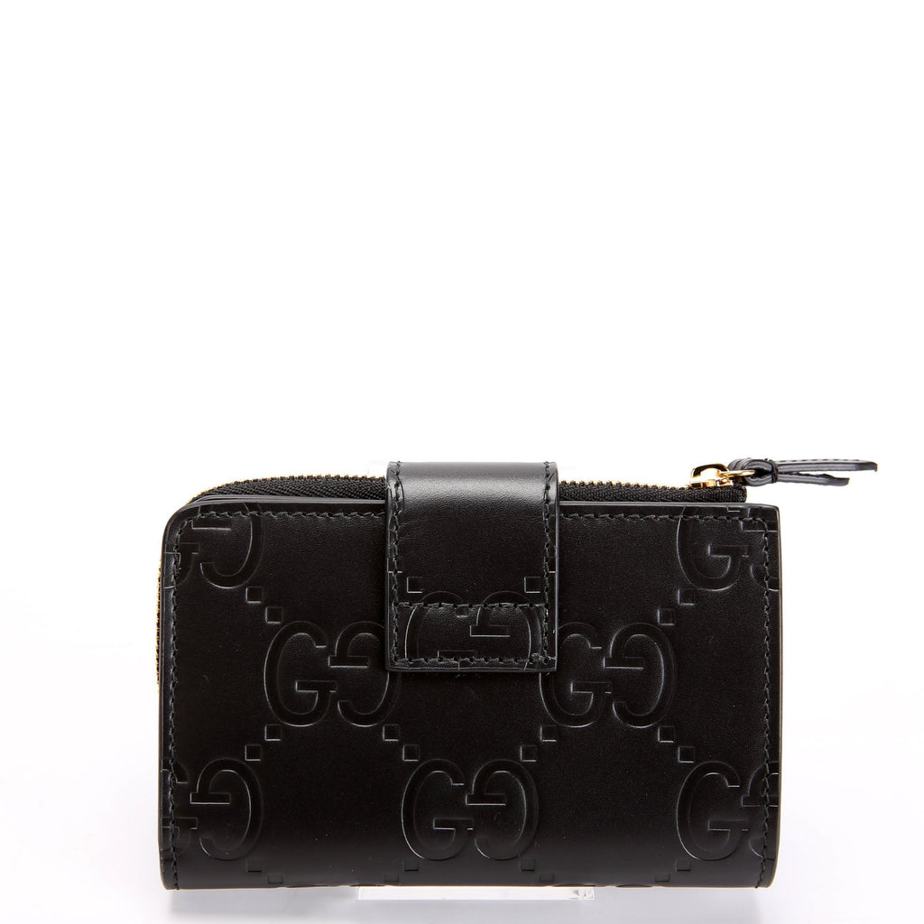 790131 Jumbo GG Leather Medium Bifold Wallet Black