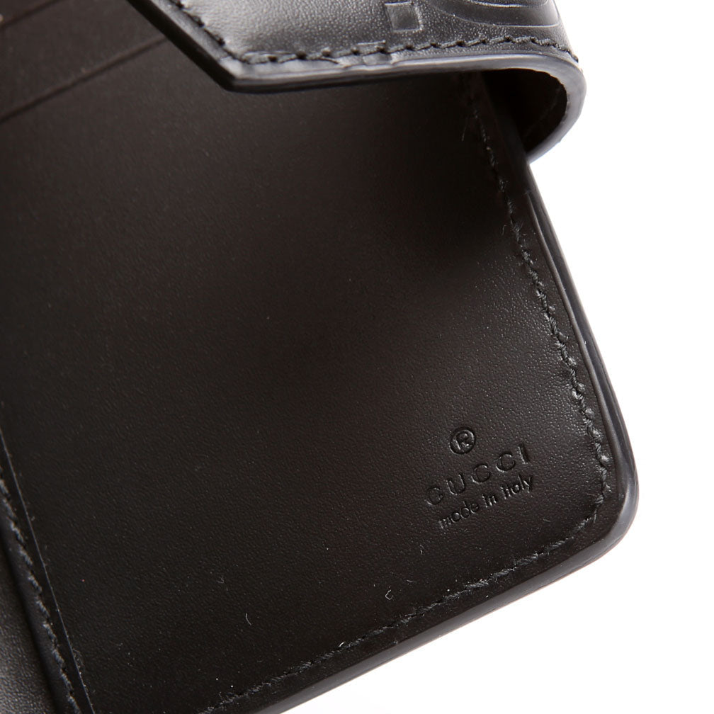 790131 Jumbo GG Leather Medium Bifold Wallet Black