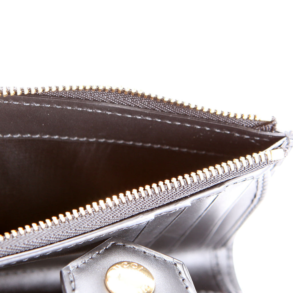 790131 Jumbo GG Leather Medium Bifold Wallet Black