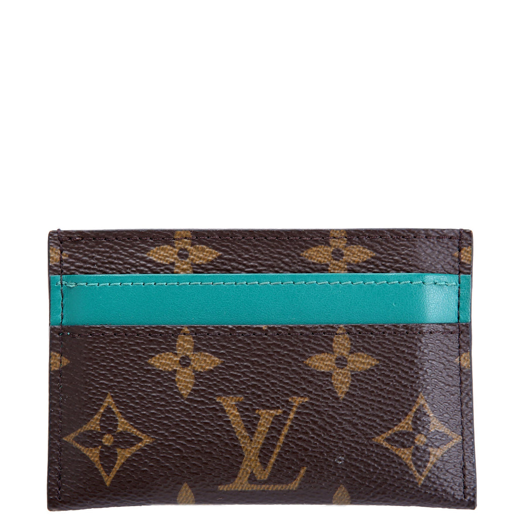 Double Card Holder Macassar Monogram Green
