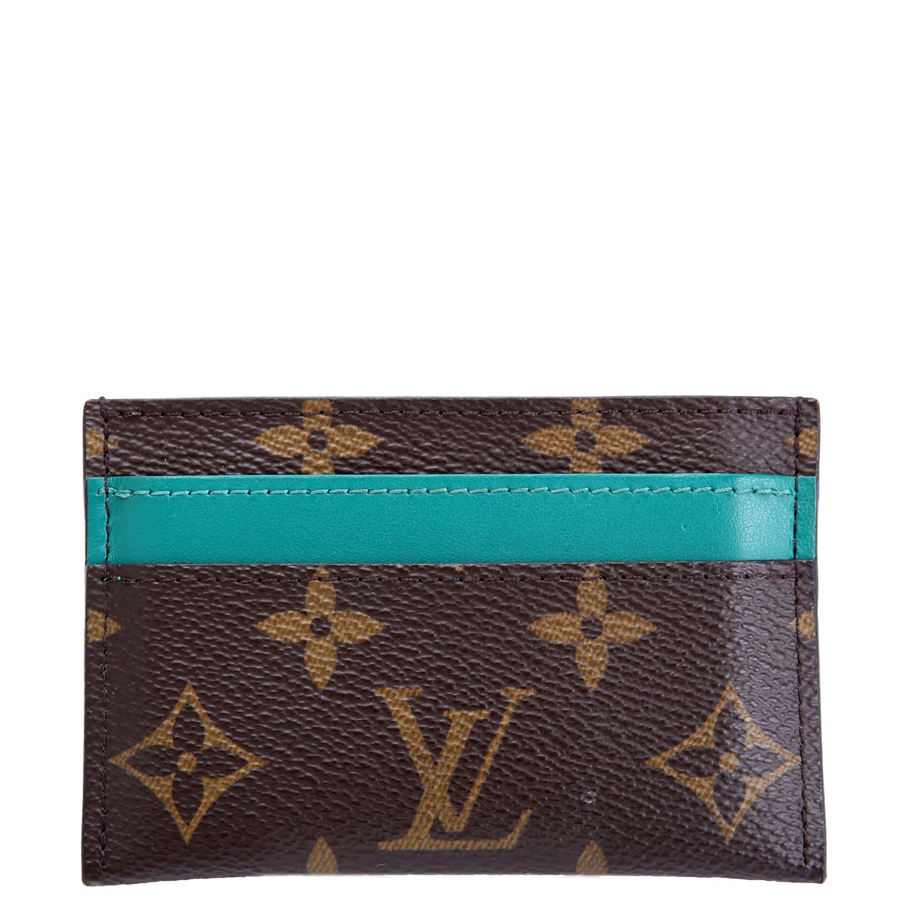 Double Card Holder Macassar Monogram Green