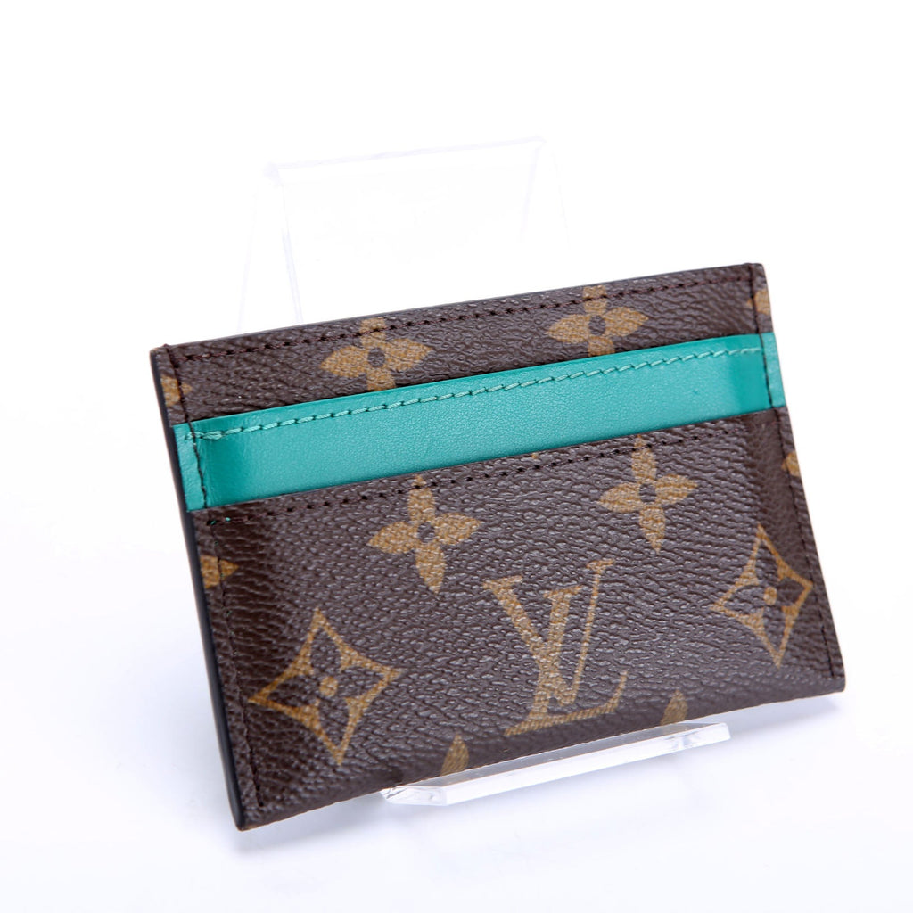 Double Card Holder Macassar Monogram Green