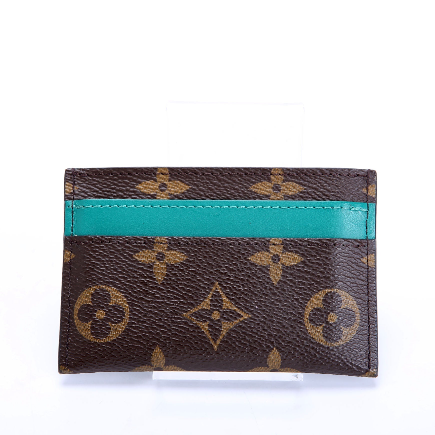 Double Card Holder Macassar Monogram Green