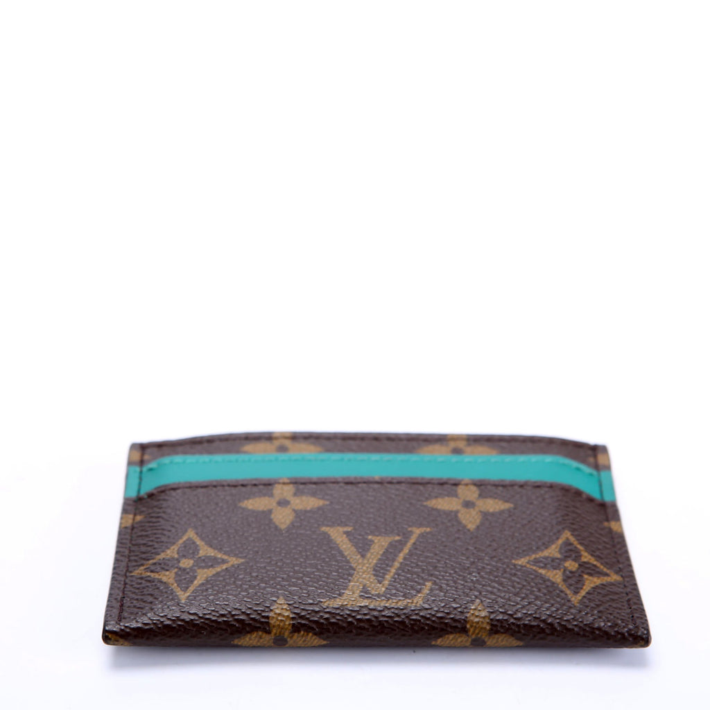 Double Card Holder Macassar Monogram Green