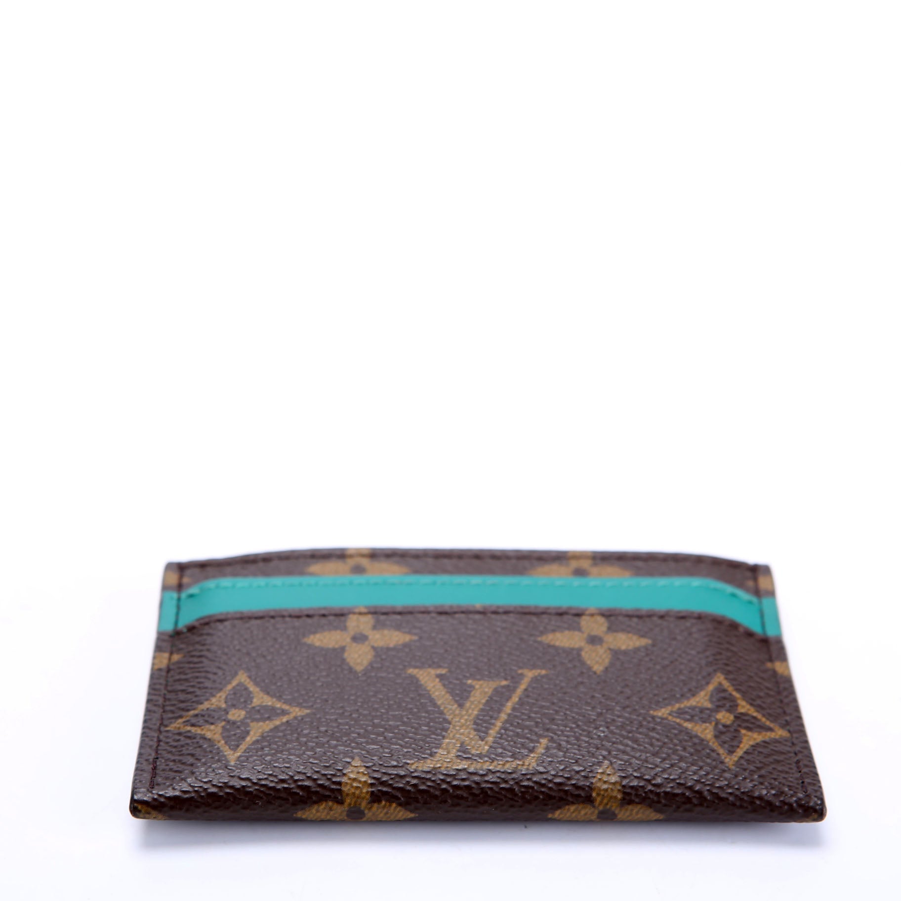 Double Card Holder Macassar Monogram Green
