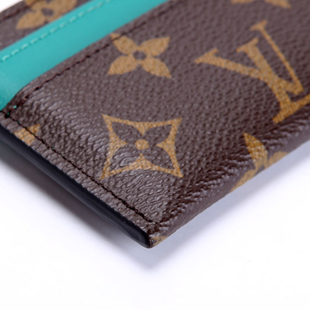 Double Card Holder Macassar Monogram Green
