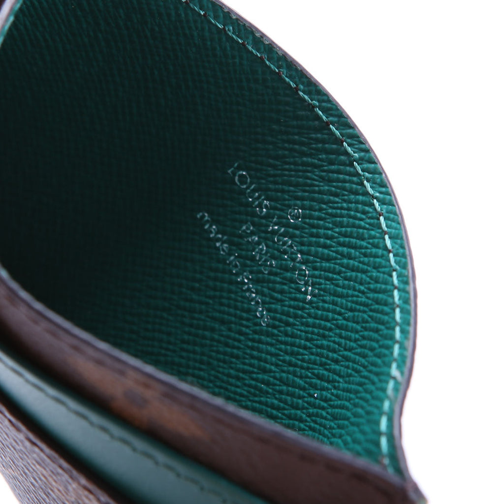 Double Card Holder Macassar Monogram Green