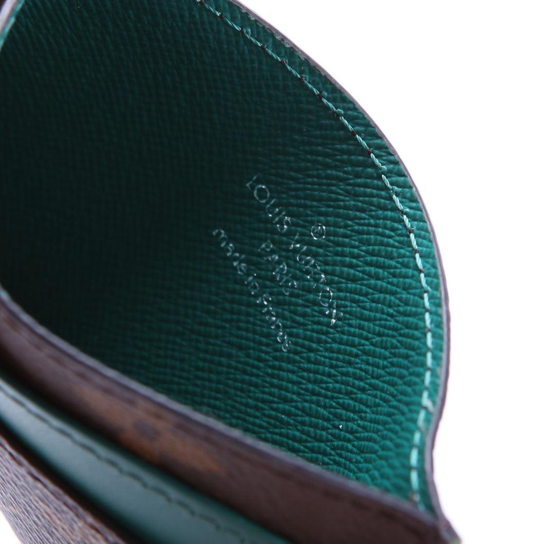 Double Card Holder Macassar Monogram Green