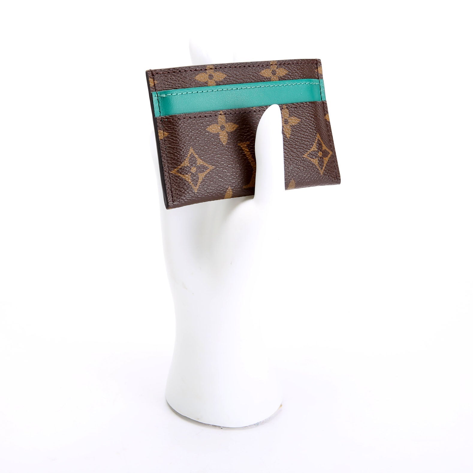 Double Card Holder Macassar Monogram Green