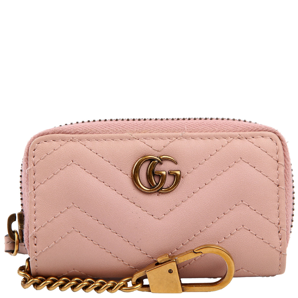 498127 GG Marmont Key/Card Case Pink