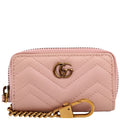 498127 GG Marmont Key/Card Case Pink