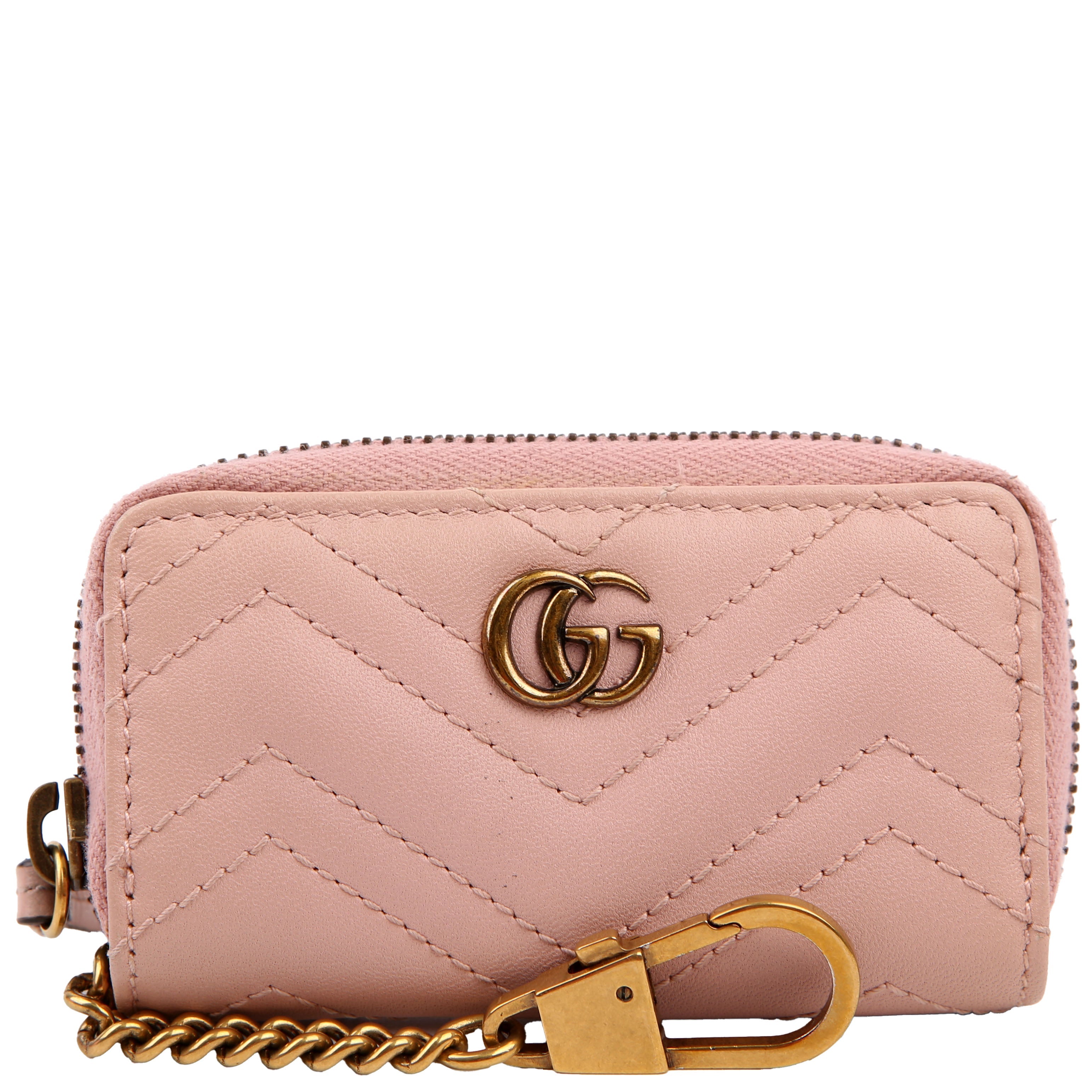 498127 GG Marmont Key/Card Case Pink