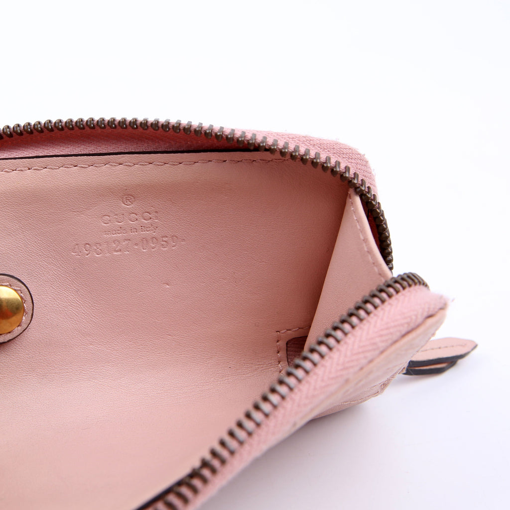 498127 GG Marmont Key/Card Case Pink