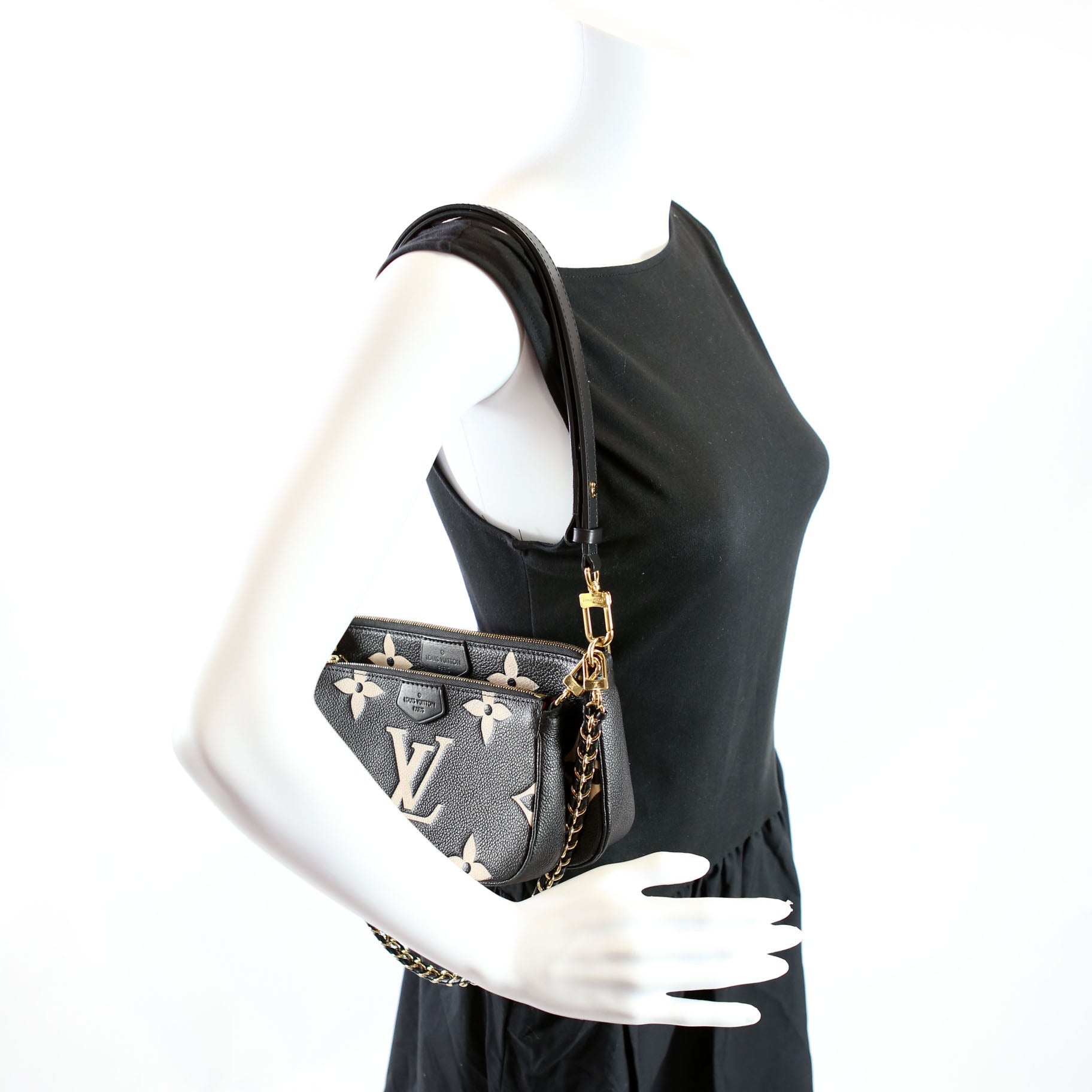 Multi Pochette Bicolor Empreinte Black/Beige