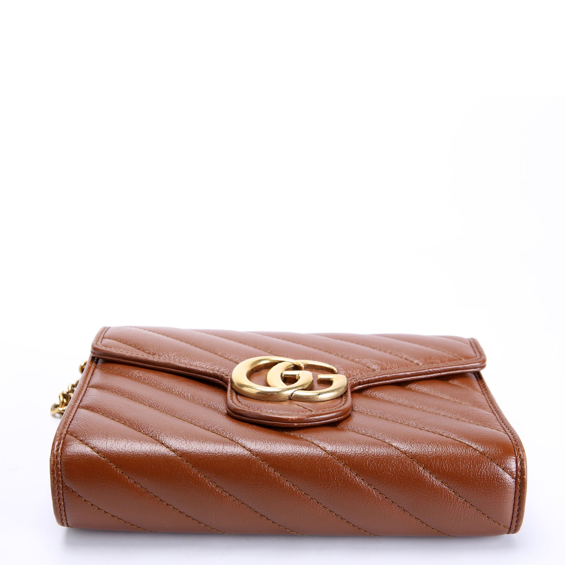 474575 Marmont Chain Wallet Brown