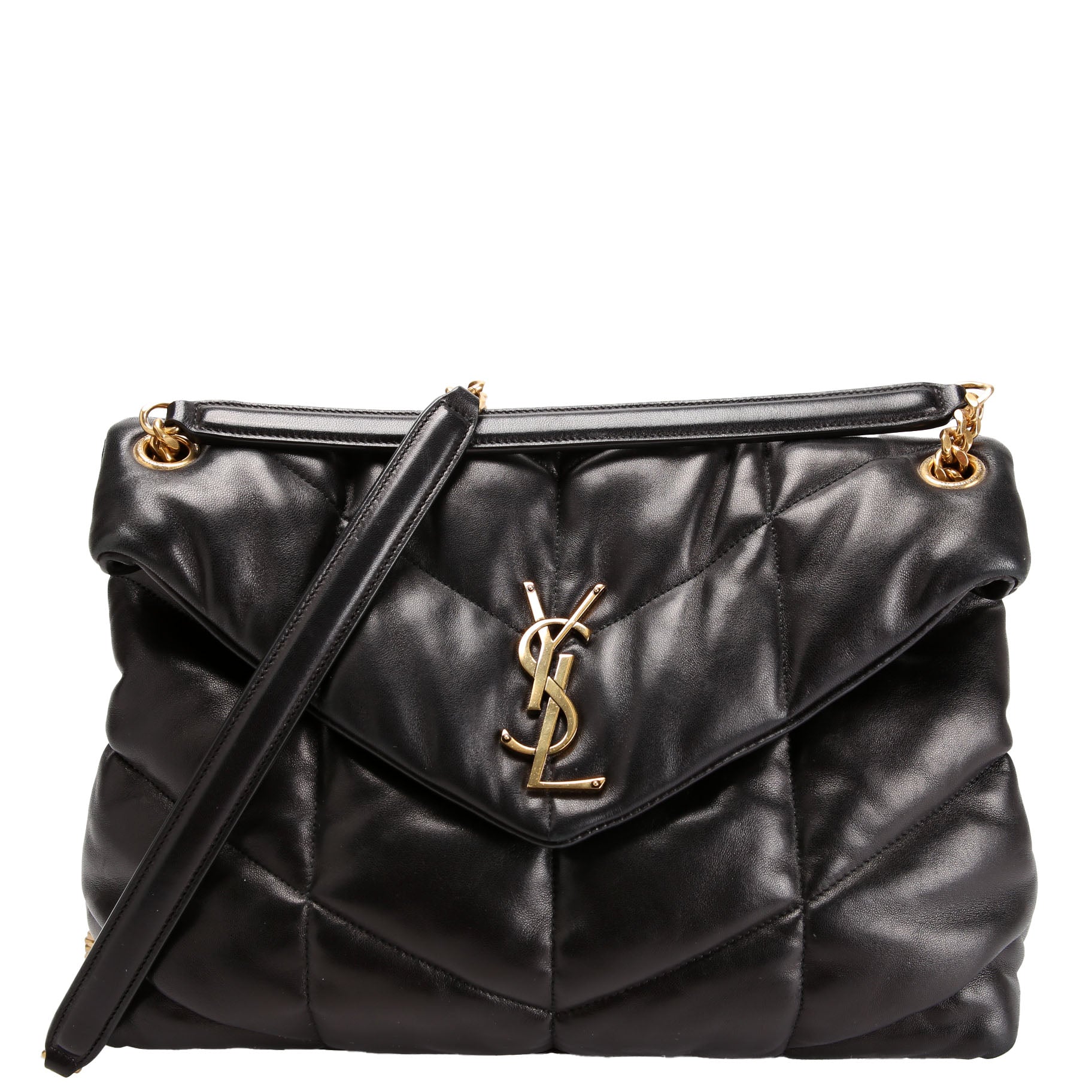 Puffer Quilted Medium Lambskin 577475 Black
