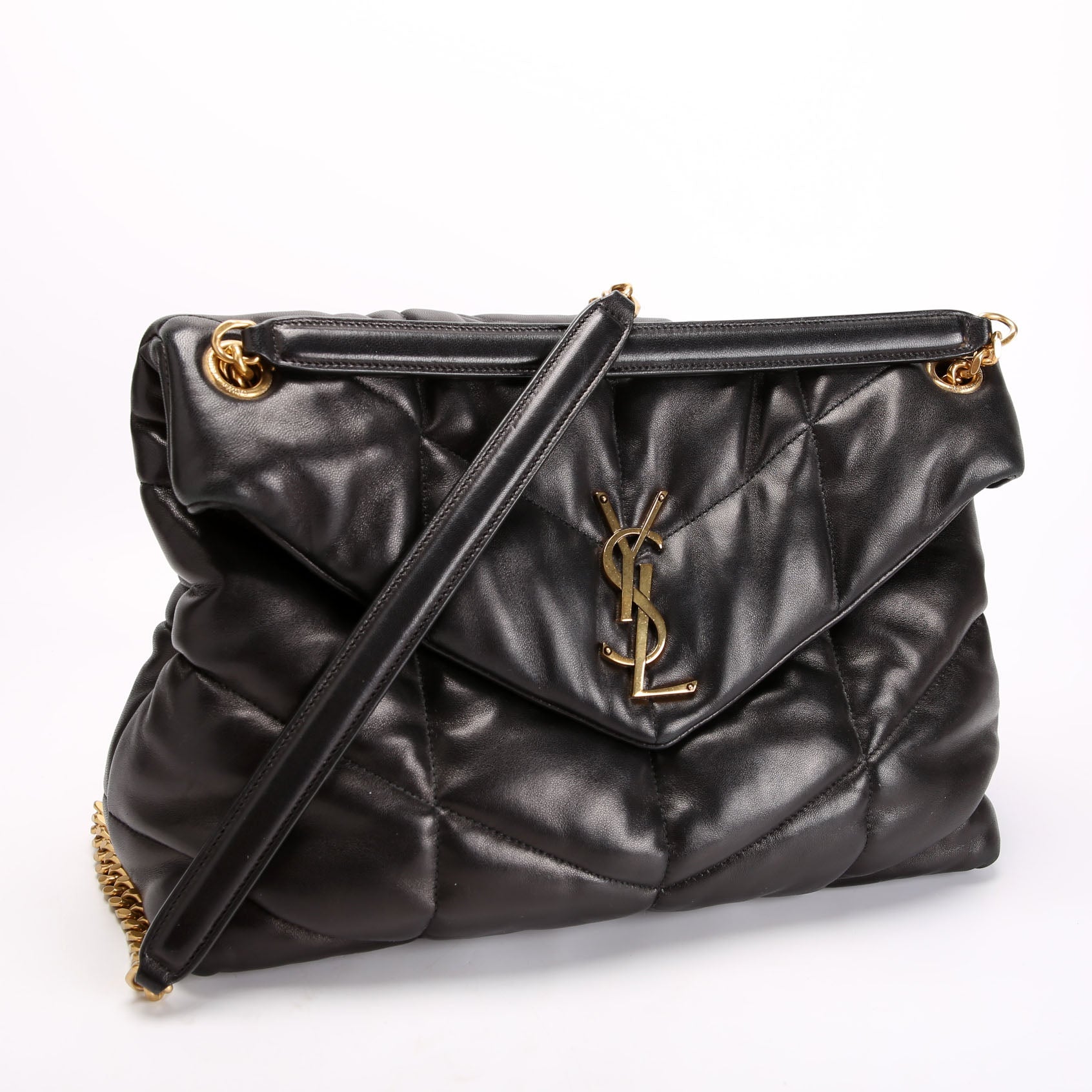 Puffer Quilted Medium Lambskin 577475 Black