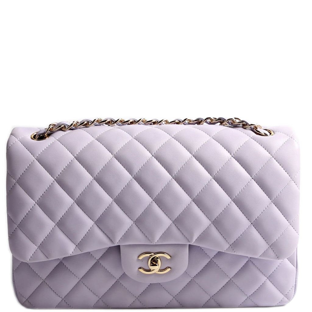 Classic Flap Jumbo Lambskin RFID Lavender