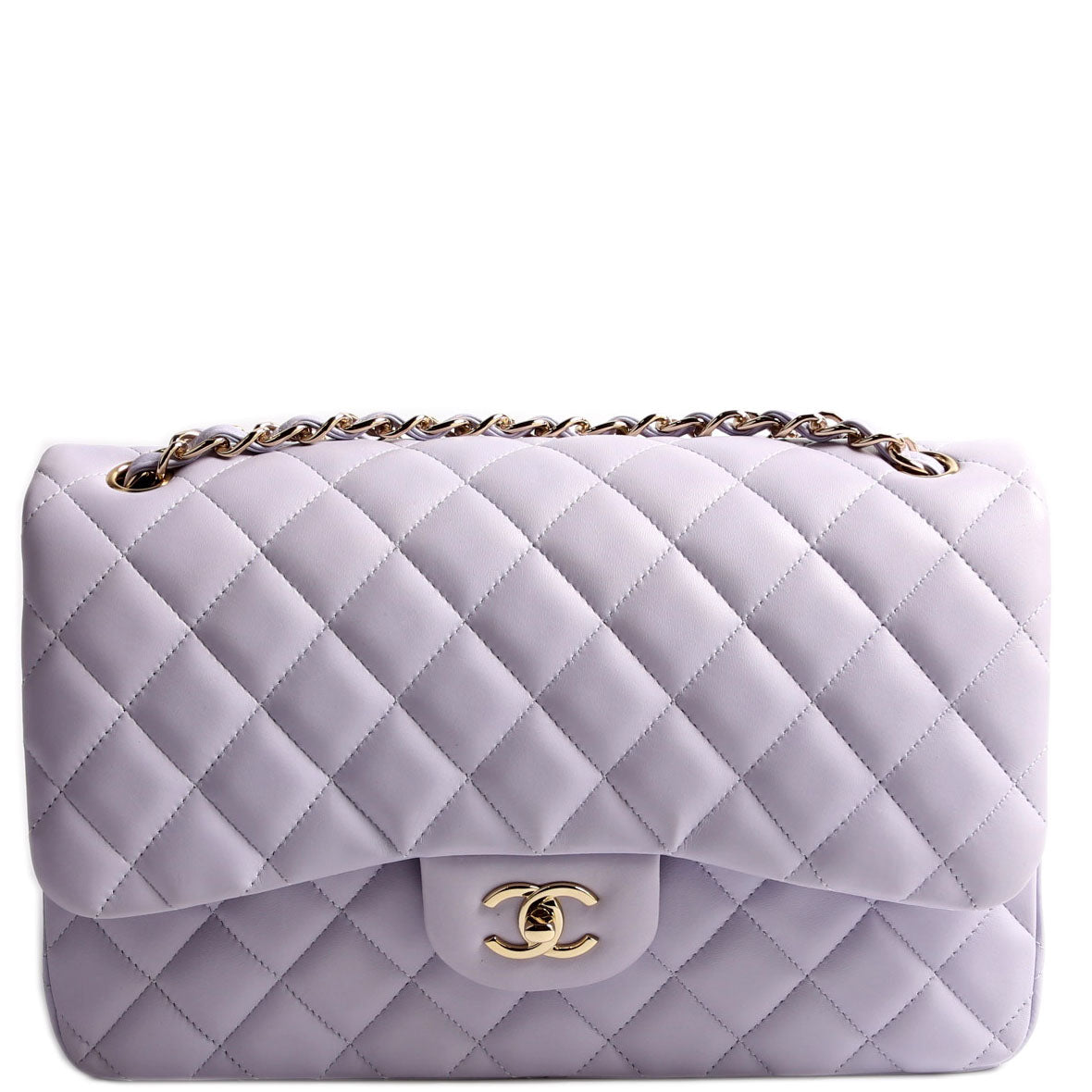 Classic Flap Jumbo Lambskin RFID Lavender
