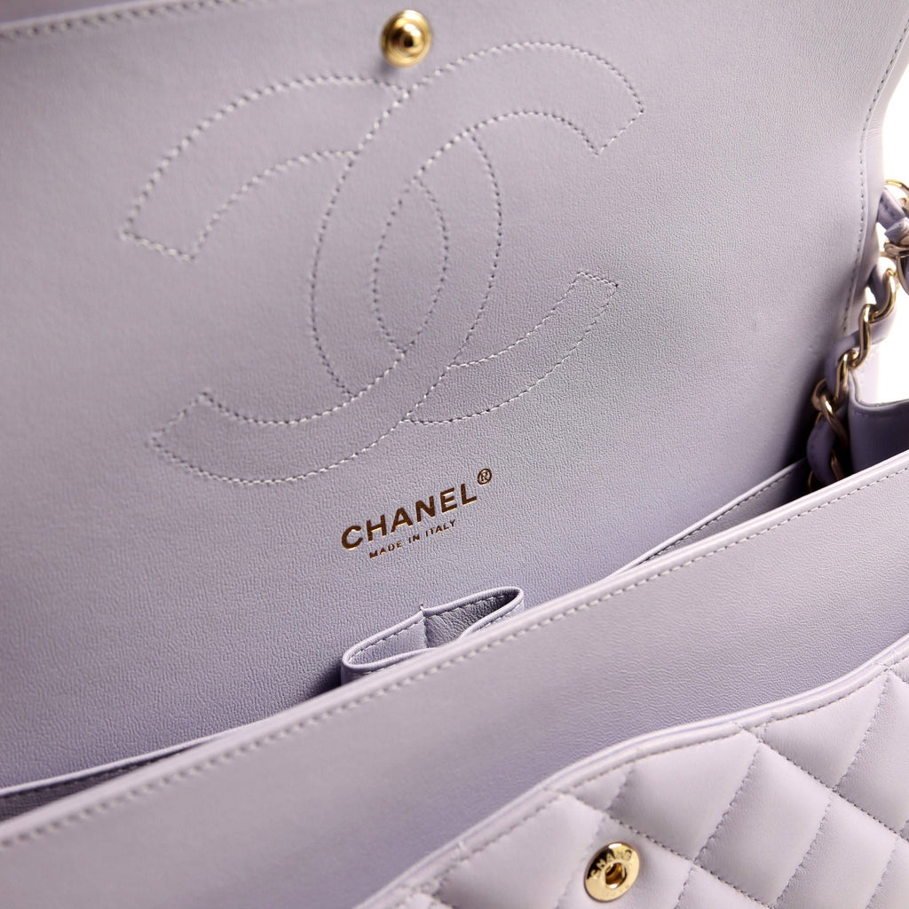 Classic Flap Jumbo Lambskin RFID Lavender