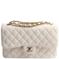 Classic Flap jumbo Caviar 20-23 White