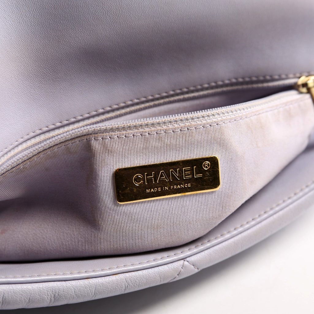 Quilted Goatskin 19 Large Flap RFID Lavender