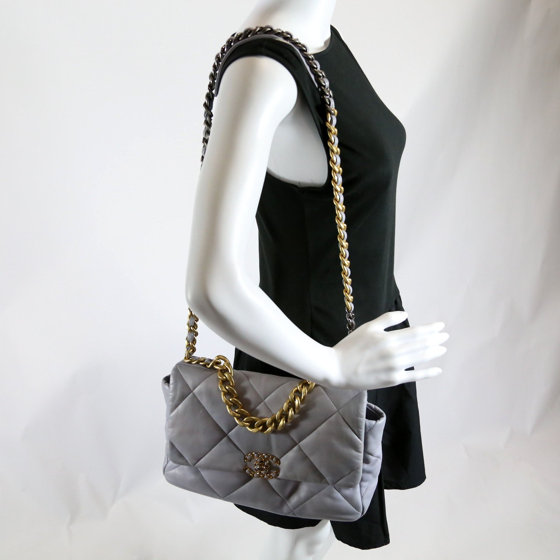 Quilted Goatskin 19 Large Flap RFID Lavender