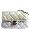 CC Chain Wristlet Clutch Metallic Lambskin RFID Multicolor