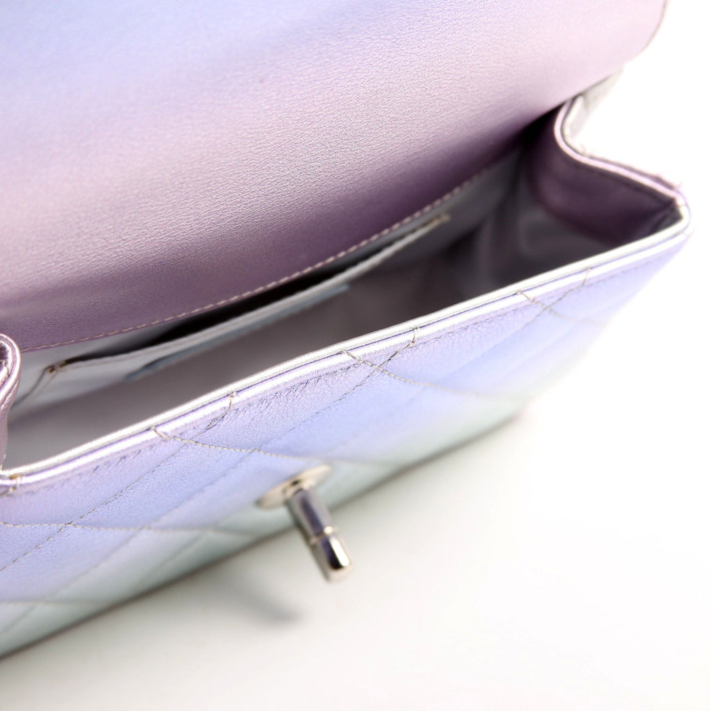 CC Chain Wristlet Clutch Metallic Lambskin RFID Multicolor