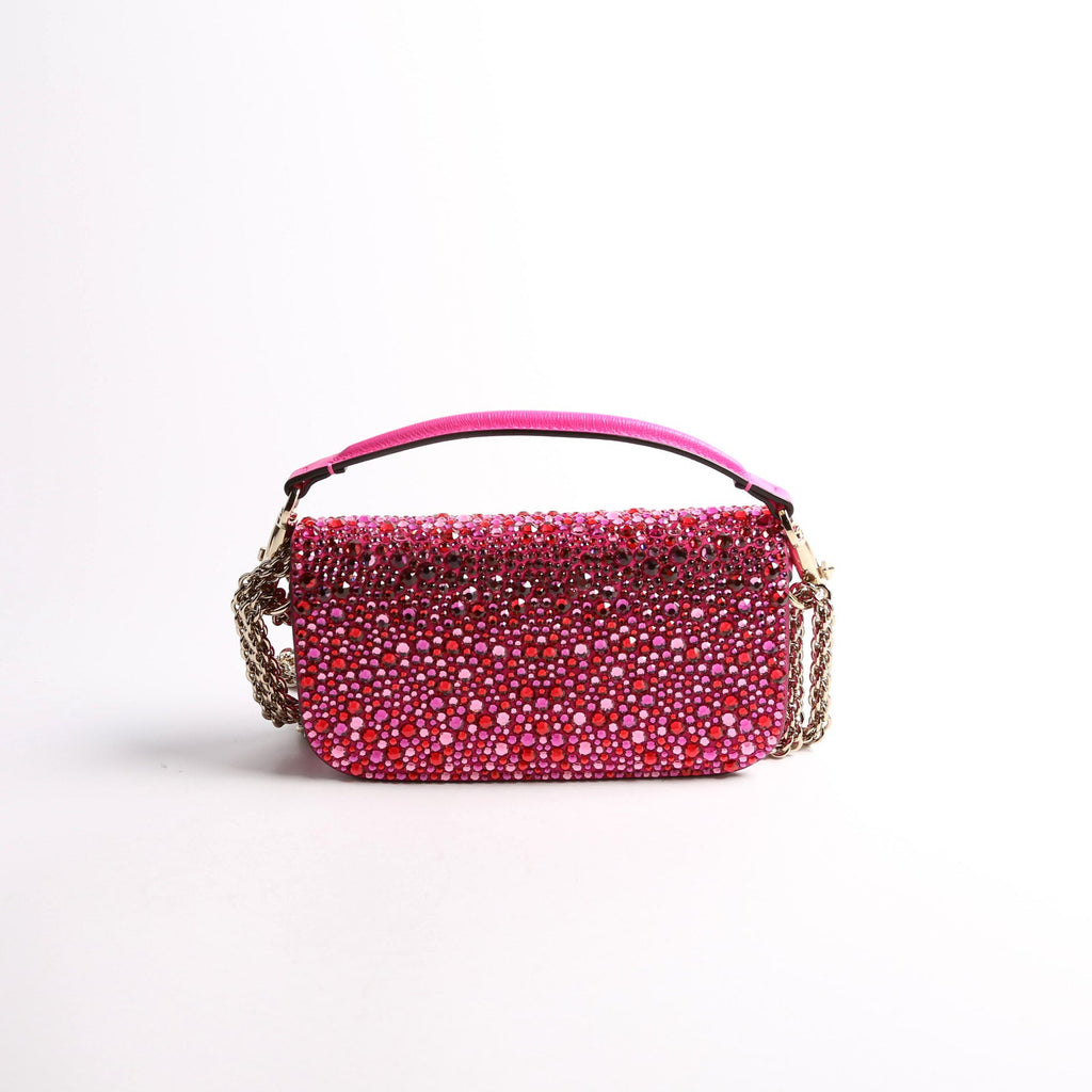 VLogo Small Loco Crystal Embellished Pink