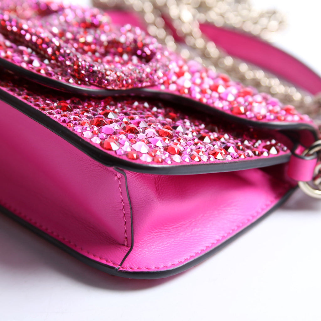 VLogo Small Loco Crystal Embellished Pink