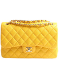 Classic Flap Jumbo Caviar 25-28M Yellow