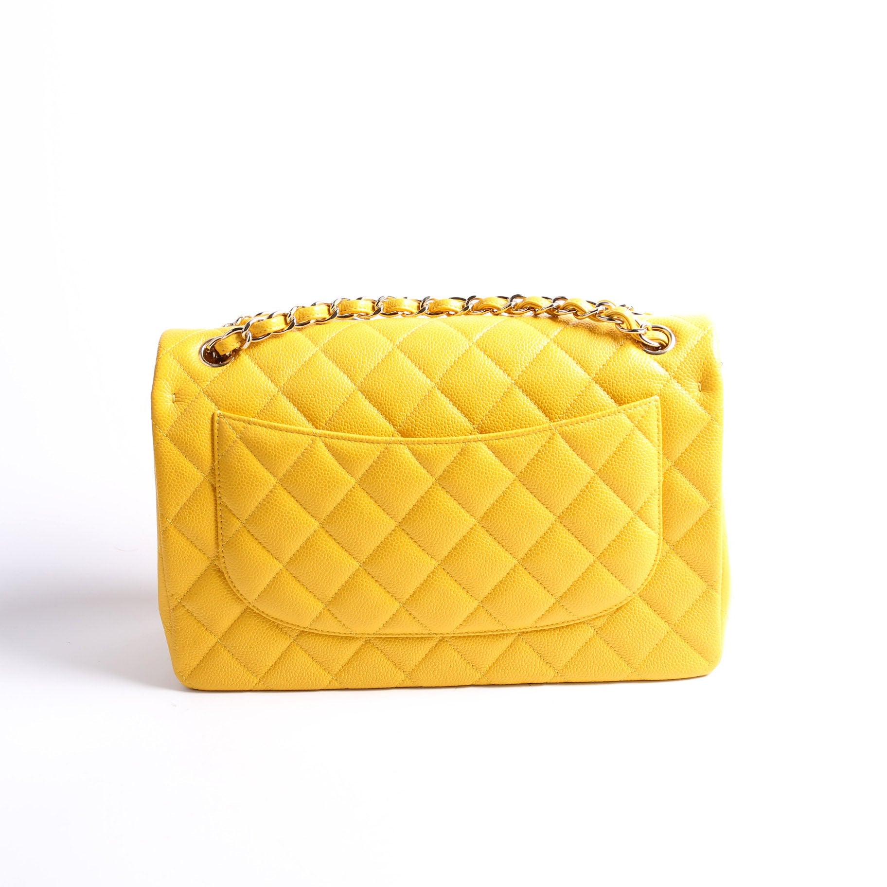 Classic Flap Jumbo Caviar 25-28M Yellow