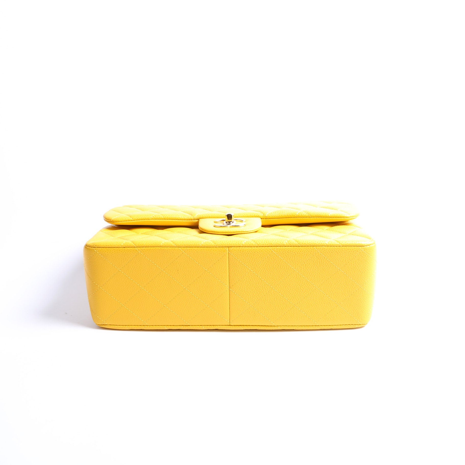 Classic Flap Jumbo Caviar 25-28M Yellow