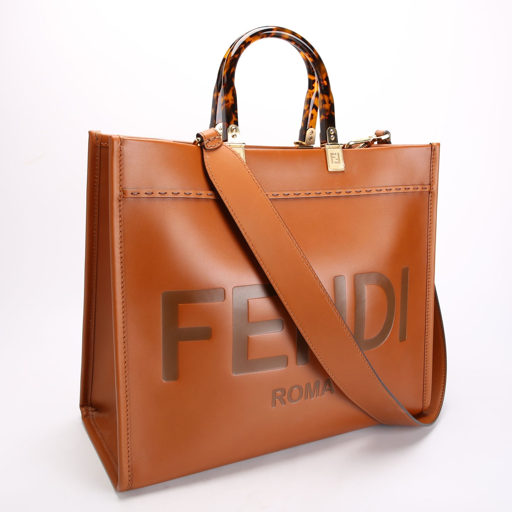 8BH386 Sunshine Shopper Medium Leather Brown