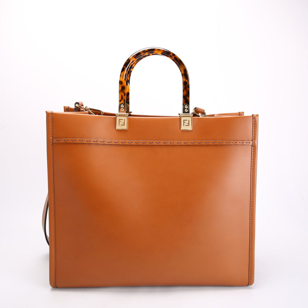 8BH386 Sunshine Shopper Medium Leather Brown