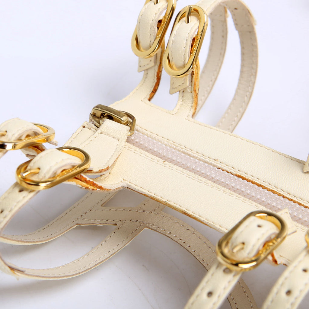 Gladiator Buckle Sandals Size 37.5 Cream