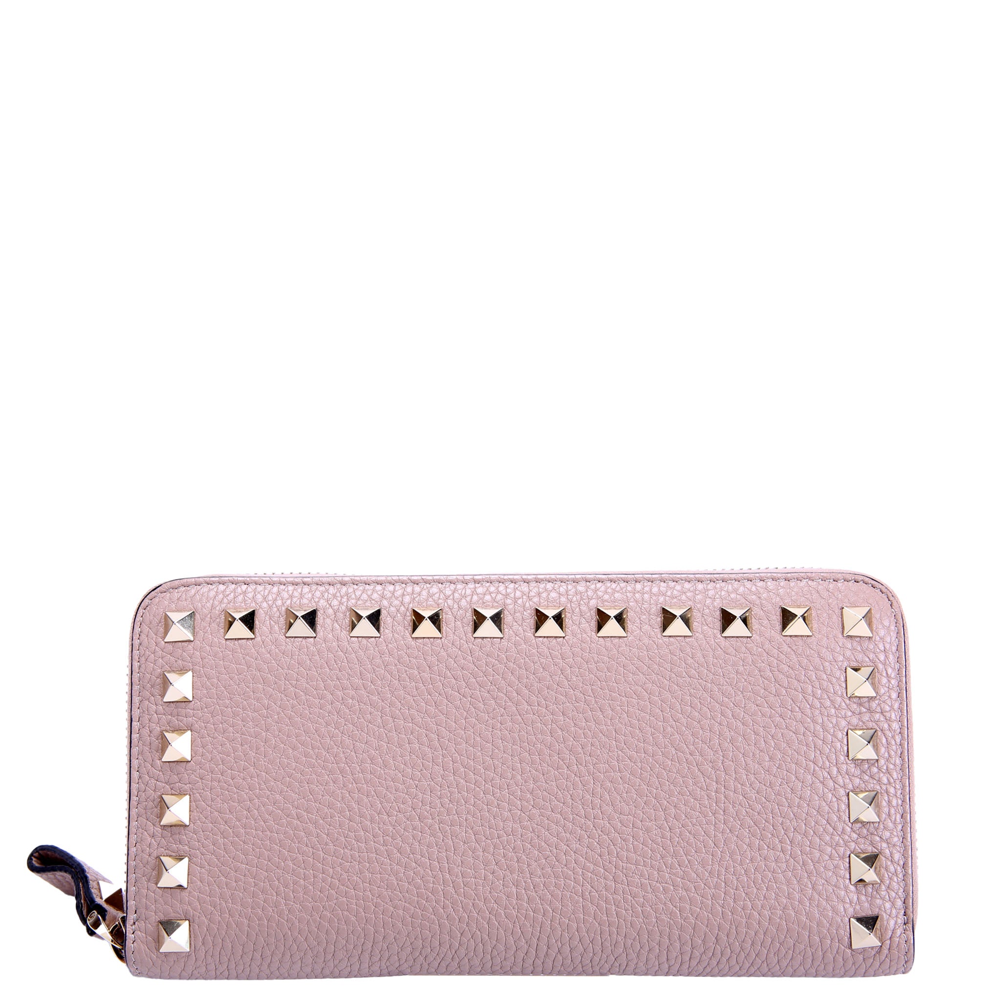 Rockstud Zip Around Wallet Taupe