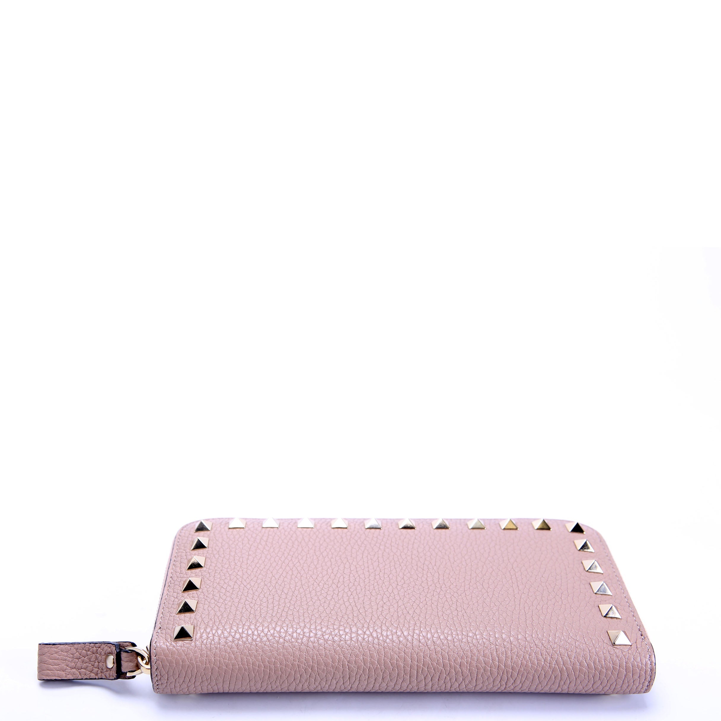 Rockstud Zip Around Wallet Taupe